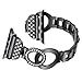 VOMA Bling Bands Compatible for Apple Watch Band 42mm 44mm iWatch Series 5/4/3/2/1, Diamond Rhinestone Stainless Steel Metal Jewelry Bracelet Bangle Wristband Strap(Bangle Black 42mm 44mm)