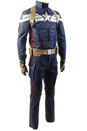 Gogam Captain America 2 The Winter Soldier Steve Rogers Uniform Outfit Cosplay Kostüm XL Herren