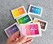 SBYURE Craft Rainbow Ink Pad,Set of 6 DIY Multicolor Craft Stamp Ink Pads Rainbow Finger Ink Pads for All Ages,24 Colors