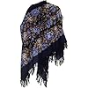 Pavlovoposadskiy Platok Women's Russian Wool Shawl With Wool Fringes