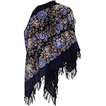 Pavlovoposadskiy Platok Women's Russian Wool Shawl With Wool Fringes Pavlovoposadskiy Platok Women's Russian Wool Shawl With Wool Fringes