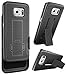 Encased Belt Case for Samsung Galaxy S6 Thin Belt Clip Holster w/Kickstand (Black) (Ultra Slim GRIPshell - Samsung Galaxy S6) New 2015 Release