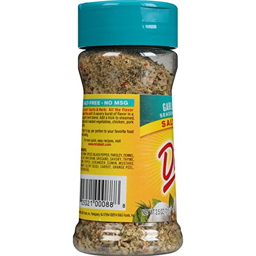 Mrs Dash Seasoning Blend, Garlic and Herb, 2.5 oz
