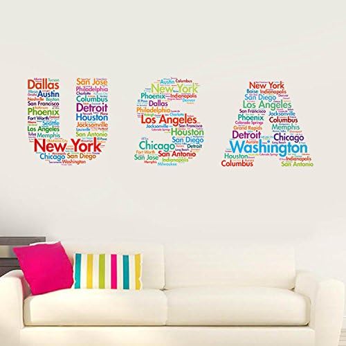 Creative Diy Usa Alphabet Wall Decals Baby And Toddler Wall Decor Fun Abc 50 States Wall Stickers For Nursery And Kids Rooms Usa Amazon Ca Home Kitchen