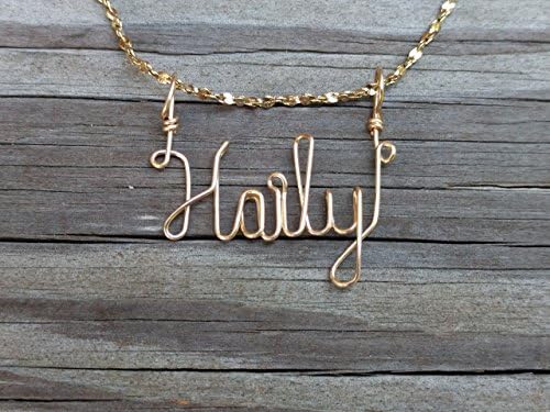 Hand Scripted 14K Gold Filled Personalized Name Necklace Haily or Hailey