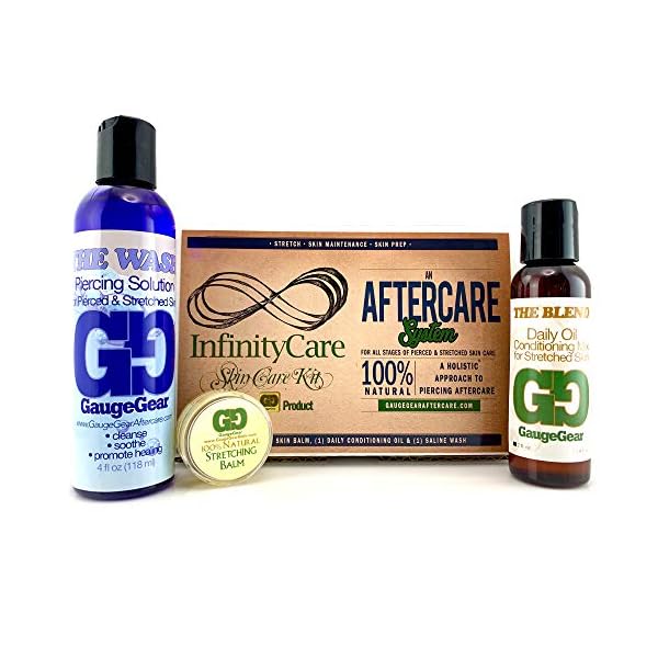 Gauge Gear Premium Stretched Ear Care Kit Piercing