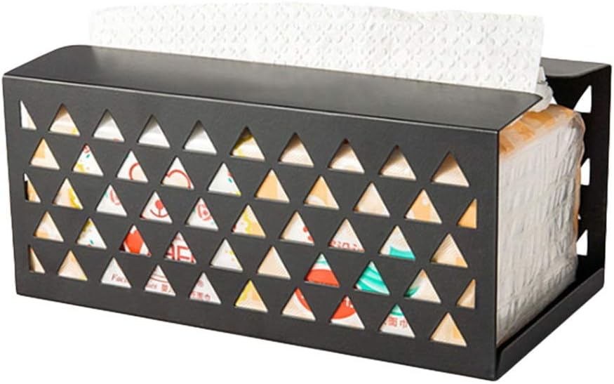 Iron Tissue Box Napkin Paper Box Countertop Paper Towel Dispenser