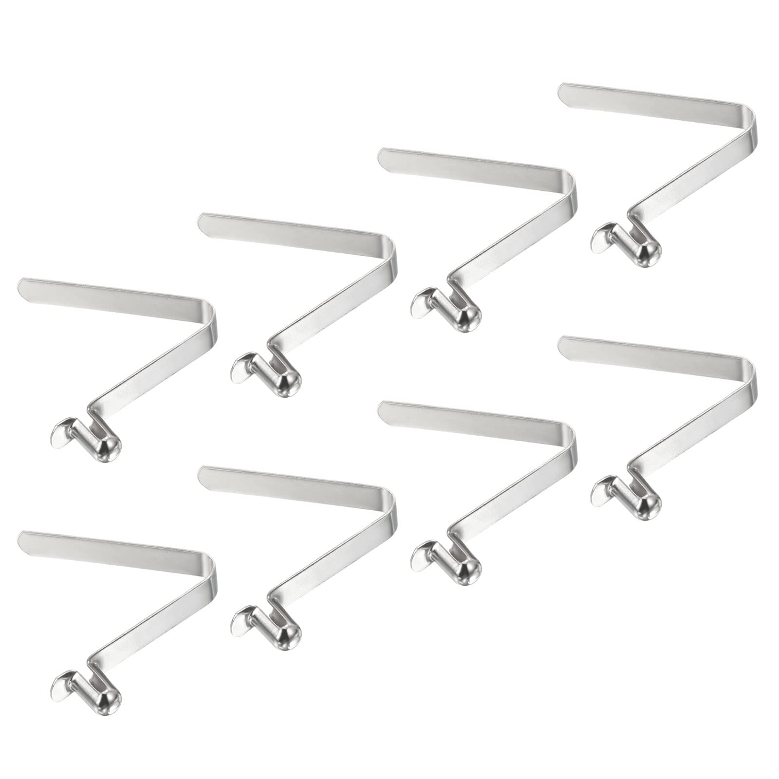 PATIKIL 8.5x5.5mm Kayak Paddle Snaps, 8 Pack Pole Push Button Spring Clips Steel Hollow Button Locking Tube Single Pin for Camping Awning Tent Pole