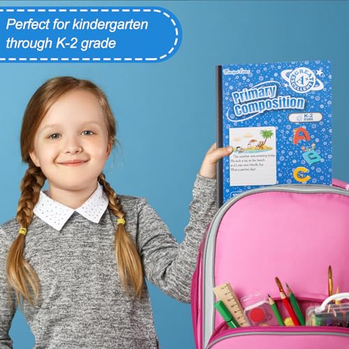 Principal Lines 24 Pack Primary Composition Notebook K-2, Primary Ruled Journal, Draw and Write Journal for Kids, Notebook School Supplies for Students, Hard Cover, 200 Pages(100 Sheets)