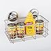 ARCCI Accessories, Powerful Vacuum Suction Cup Shower Caddy Basket - Shampoo Conditioner Holder with Deep Storage Basket and Shelf for Bathroom & Kitchen (Stainless Steel)