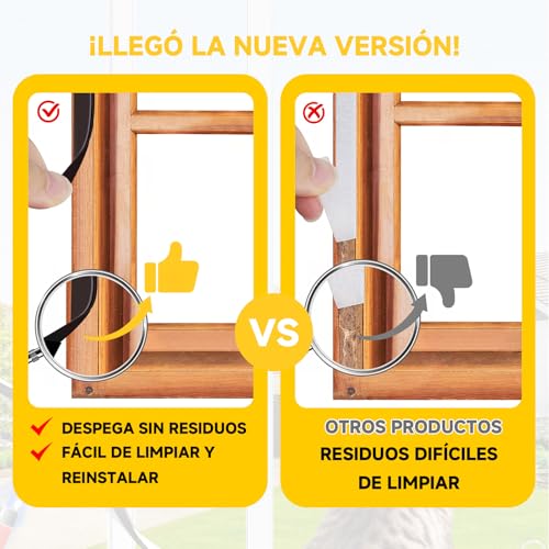 HOFUDON Magnetic Window Mosquito Net 130 x 150 cm, Fibreglass Reinforced DIY Cuttable, Easy Installation Without Drilling, Easy to Clean, Magnetic Mosquito Net for Sliding Windows (Grey Mesh)