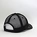 Vintage Year Plain Two Tone Cotton Twill Mesh Adjustable Trucker Baseball Cap (Camo/Black Mesh)