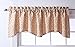 Style Master Twill and Birch Bryce Chenille Scalloped Valance with Cording, 55 by 17-Inch, Sand