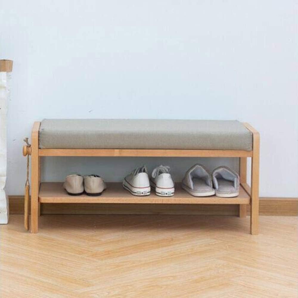 VASAGLE Banco de Zapatos 110 x 30 x 48 cm Puerta del Granero Asiento