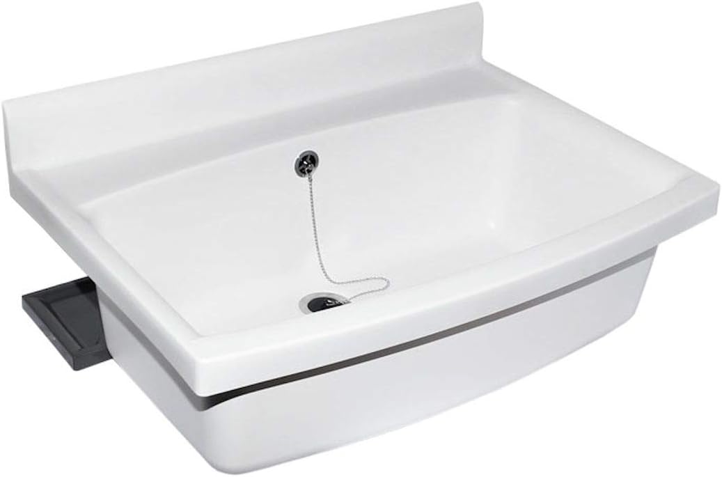 Sanit Maxi 60.007.01.0099 Basin with Overflow White Anthracite, White, Anthracite, 70 x 50 x 24.4 cm