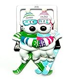 Personalized Hugs and Skis Couples Christmas Ornament