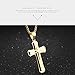 Classic Cross Necklace for Men Silver Black Gold Stainless Steel Christ Cross Crucifix Pendant Necklace Religious Jewelry Gift Box Chain 21.6 Inches