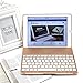 iPad Air 2 Keyboard Case, iEGrow F8S+ Slim Bluetooth Clamshell Keyboard Case with 7 Colors LED Backlit for iPad Air 2 Model A1566/A1567(Gold)