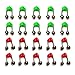 Aoyoho 30Pcs Fishing Rod Alarm Dual Alert Bells Fishing Bells Ring Bite Alarm Fishing Accessory on Fishing Rod Green and Red