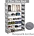 Modrine 8 Tiers Shoe Rack, Free Standing Shoe Racks Shoes Organizer - Holds 32 Pairs of Shoes (Grey)