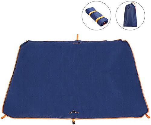 EtecFamily Outdoor Beach Blanket/Compact Pocket Blanket,Waterproof Ground Cover, Sand Proof Picnic Mat Bag for Travel, Hiking, Camping, Festival, Sports (Deep Blue)