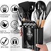 BenRich-Kitchen-Utensils-Set-11-Pcs-Silicone-Cooking-Utensils-Set-Spatula-Set-Turner-Whisks-Spoon-Rest-Utensil-Holders-Heat-Resistant-Kitchen-Tools-and-Gadgets-Accessories-Black Kitchen Utensils Set 11 Pcs, BenRich Silicone Cooking Utensils Set Tools & Gadgets Holders Spatula Turner Whisks Spoon…