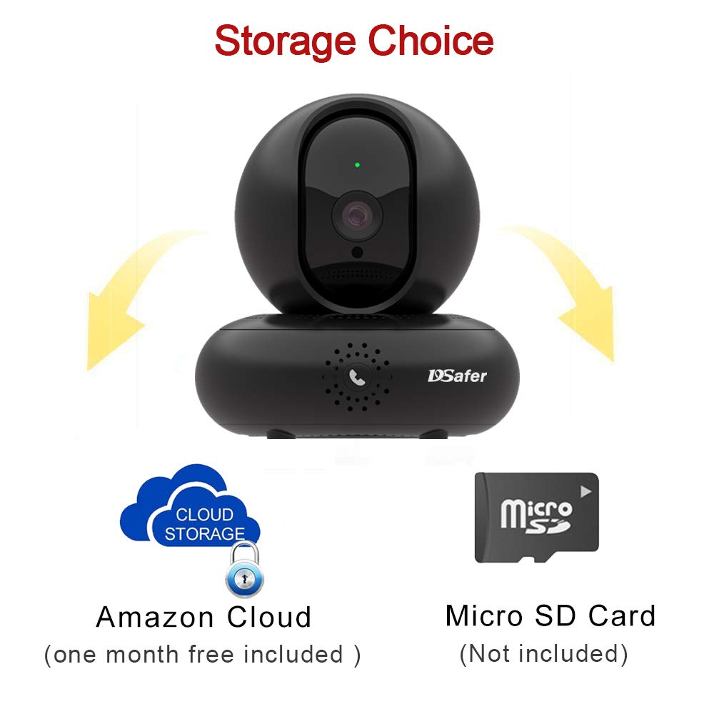 Indoor WiFi Camera, 360 Wireless Security Camera with Active Calling, 2.4ghz 1080P Night Vision WiFi IP Dome Cameras with 2 Way Audio for Home Security, Remote Surveillance Monitor for pet Dogs Black