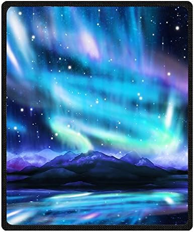 yukihome galaxy The Aurora Borealis Velvet Plush Throw Blanket Super soft Fluffy Lightweight Cozy Fleece feeling Blanket Bed Blankets for Couch Sofa bed (58" x 80") (1)
