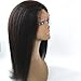 JYL Hair Italian Yaki 360 Silk Top Lace Frontal Wig Pre Plucked Bleached Knots 150% Density Human Hair Wigs For Women 360 Silk Base Wigs with Baby Hair(14