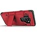 ZIZO Bolt Series for Samsung Galaxy S9 Case Military Grade Drop Tested with Tempered Glass Screen Protector Holster RED Black