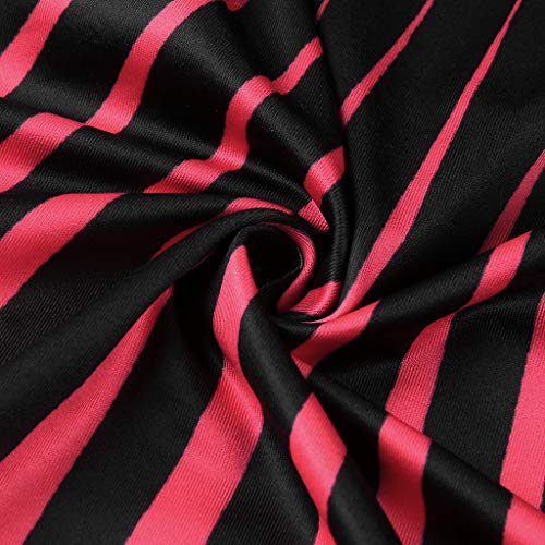 4 Alangbudu+Crewneck+Colorblock+Striped+Bodycon