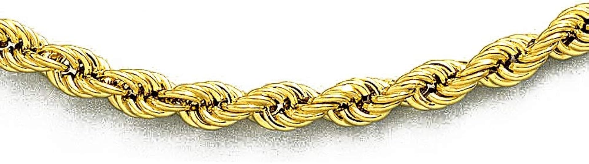 Hollow Chain 18 Carat Yellow Gold Rope Chain Length cm Width 6.5 mm