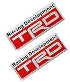 3D Metal Car Emblem Chrome Stickers Decals Badge Labeling for Fj Cruiser Supercharger Tundra Avalon Camry Tacoma 4runner Yaris Pack of 2 (silver)