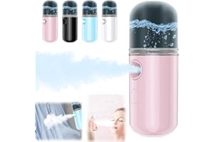 MINTIML Easy Care Sunshine Steamer,15s Heat-Up Mini Travel Steamer, Rechargeable Cordless Easy Care Sunshine Steamer,Nano Spray Water Meter Portable Steamer Hand Held Steamers for Travel Clothes (Pink)