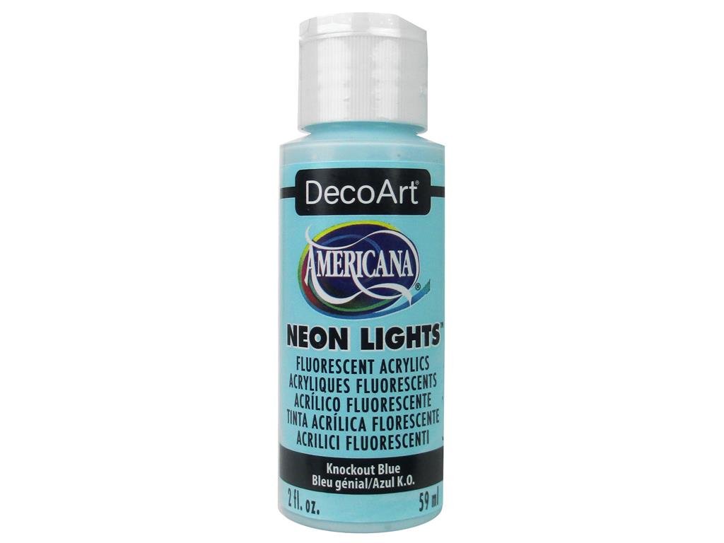 Deco Art Americana Neon Light s 2 oz. Knockout Blue, Acrylic, Multicoloured, 1.15 x 1.15 x 3.9 cm
