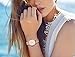 Womens Watches Analog Leather Wrist watch, Rose Gold Case Simple Watches for Women Light Brown -Voeons
