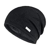 OMECHY Winter Knit Slouchy Beanie Hat Unisex Daily Warm Ski Skull Cap 4 Colors