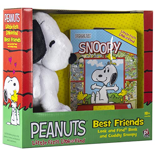 Peanuts - Best Friends Look and Find Book and Cuddly Snoopy Plush - PI Kids
