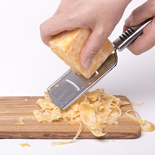 Set of 3 Professional Stainless Steel Zester-Graters for Cheese, Vegetables, Citrus & Chocolate, with Fabric Bag - Coarse, Fine & Mandolin/Slicer - Thumbnail 3