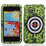 LG Enact VS890 case, Luckiefind Designer Hard Case Cover, Stylus pen Bundle Accessory (Green Camo)