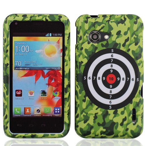 LG Enact VS890 case, Luckiefind Designer Hard Case Cover, Stylus pen Bundle Accessory (Green Camo)