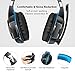 VersionTECH. G2000 Stereo Gaming Headset for Xbox One PS4 PC, Surround Sound Over-Ear Headphones with Noise Cancelling Mic, LED Lights, Volume Control for Laptop, Mac, iPad, Nintendo Switch Games -Bluethumb 4