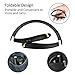 Bluetooth Headset, MixMart V4.1 Bluetooth Headphones Wireless Neckband Foldable Bluetooth Headset Sweatproof Earphones with Retractable Earbud for iPhone, Android, Other Bluetooth Enabled Devices