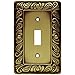 Franklin Brass Paisley Wall Plate, Tumbled Antique Brass Single Switch Cover Switch Cover, 1-Pack, 64049