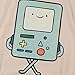 Adventure Time BMO Cartoon Network T Shirt & Exclusive Stickers (Small) Silver
