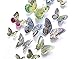 DaGou Mixed of 12PCS 3D Pink Butterfly Wall Stickers Decor Art Decorations¡­ (Silver)