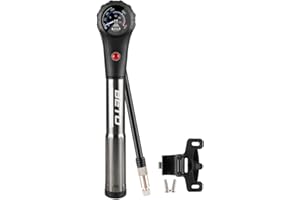 Beto Bike Tire/Shock Pump MTB, 300psi High Pressure for Rear Shock & Suspension Fork, Mountain Bike/Motorcycle, Schrader & Pr