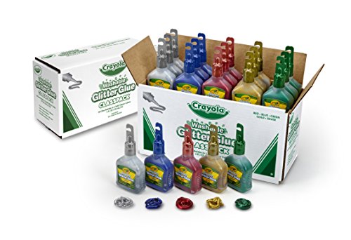 4 Crayola+Glitter+Classpack+Washable+Assorted