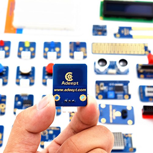 Adeept 46 Modules Ultimate Sensor Kit for Raspberry Pi 3,2 B/B+, BMP180, DHT11, with C and Python Code, 150 Pages PDF Guidebook