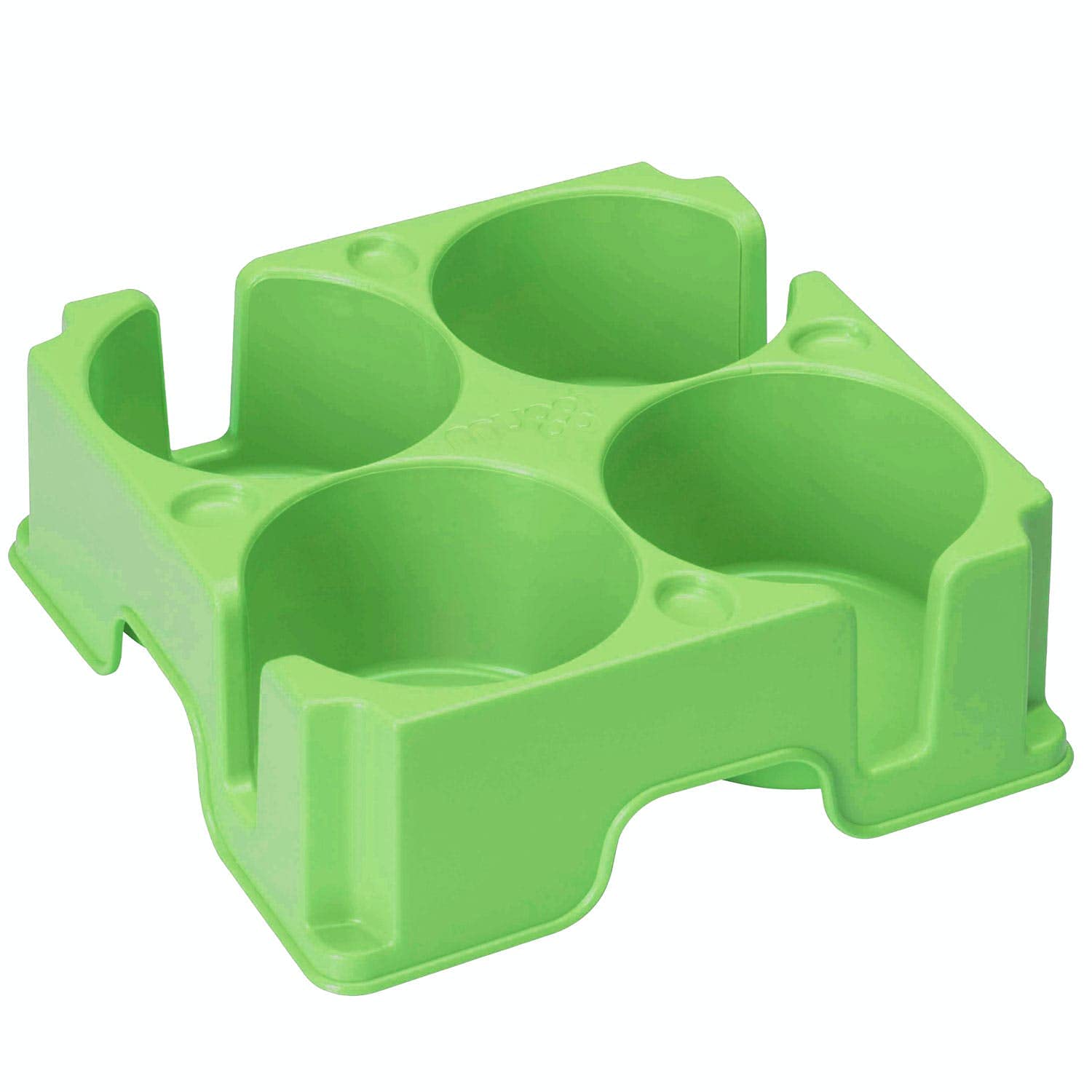 Bright green Garden-muggi - the most versatile drinks carrier in the world - non-slip safety tray for glasses and cups, gardens, parks, picnics, festivals, students, pubs and restaurants